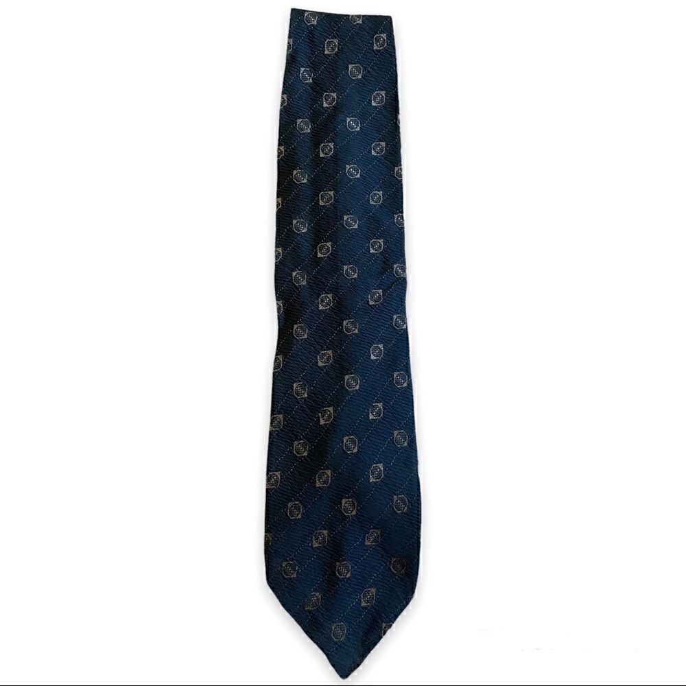 Giorgio Armani Cravatte Silk Tie Men’s Blue Gold